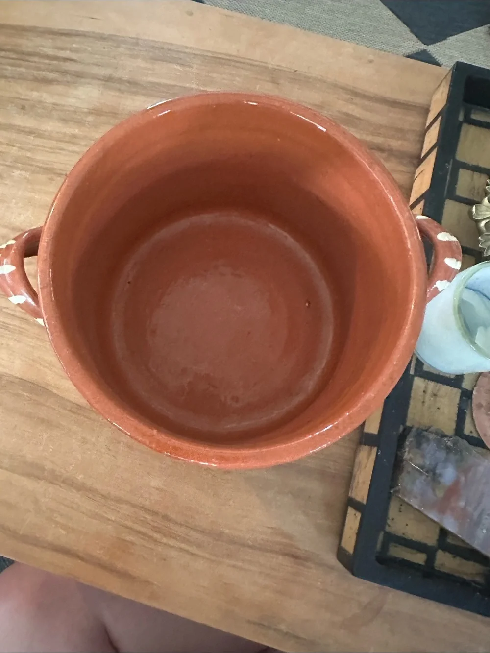 Cevalier Terracotta 4.5”H x 6”W Base with Maker's Stamp fish decor portugal used